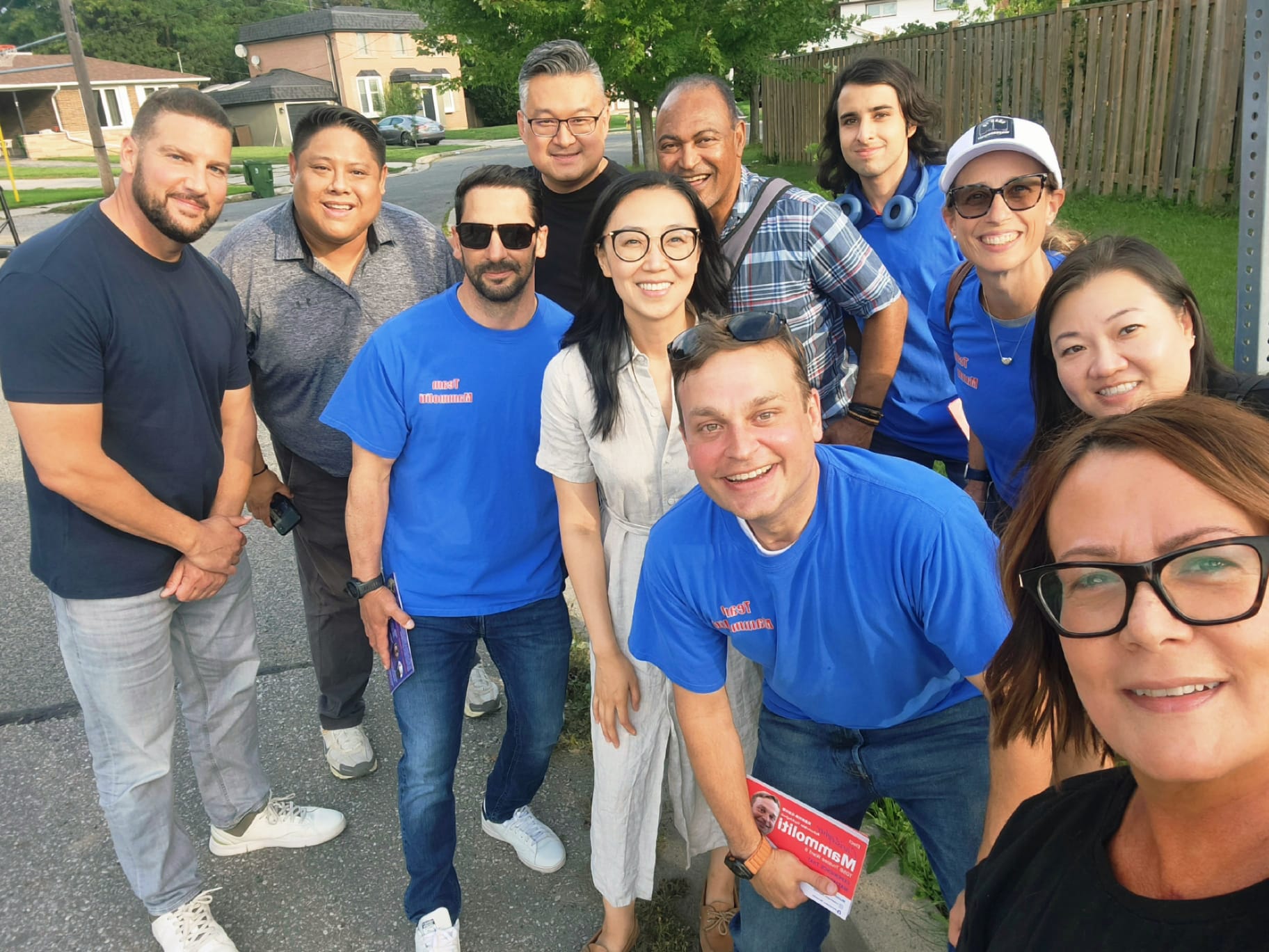 Christopher Mammoliti meeting residents door-to-door in Ward 9